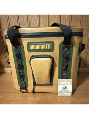 Mammoth Highlander 30qt Soft-Sided Cooler Tan/Green/Black, 72h Insulation
